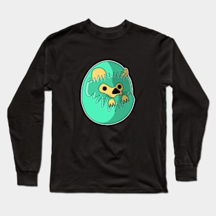 cute cyan baby porcupine Long Sleeve T-Shirt